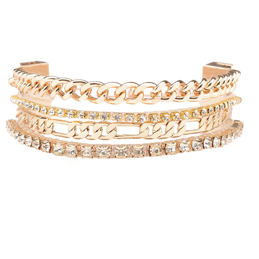 Victoria Emerson Adjustable Clasp Stacked Bracelet.